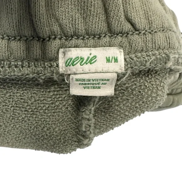 Aerie Womens Sweat Shorts Set Of 2 Sz Medium Blue Green Pull On Pockets Lounge - Picture 9 of 9